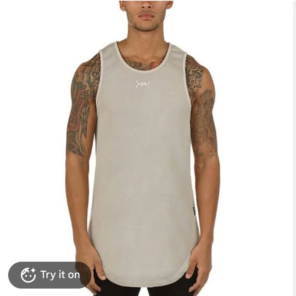 ASRV Men’s Athletic Tank Top Tan
